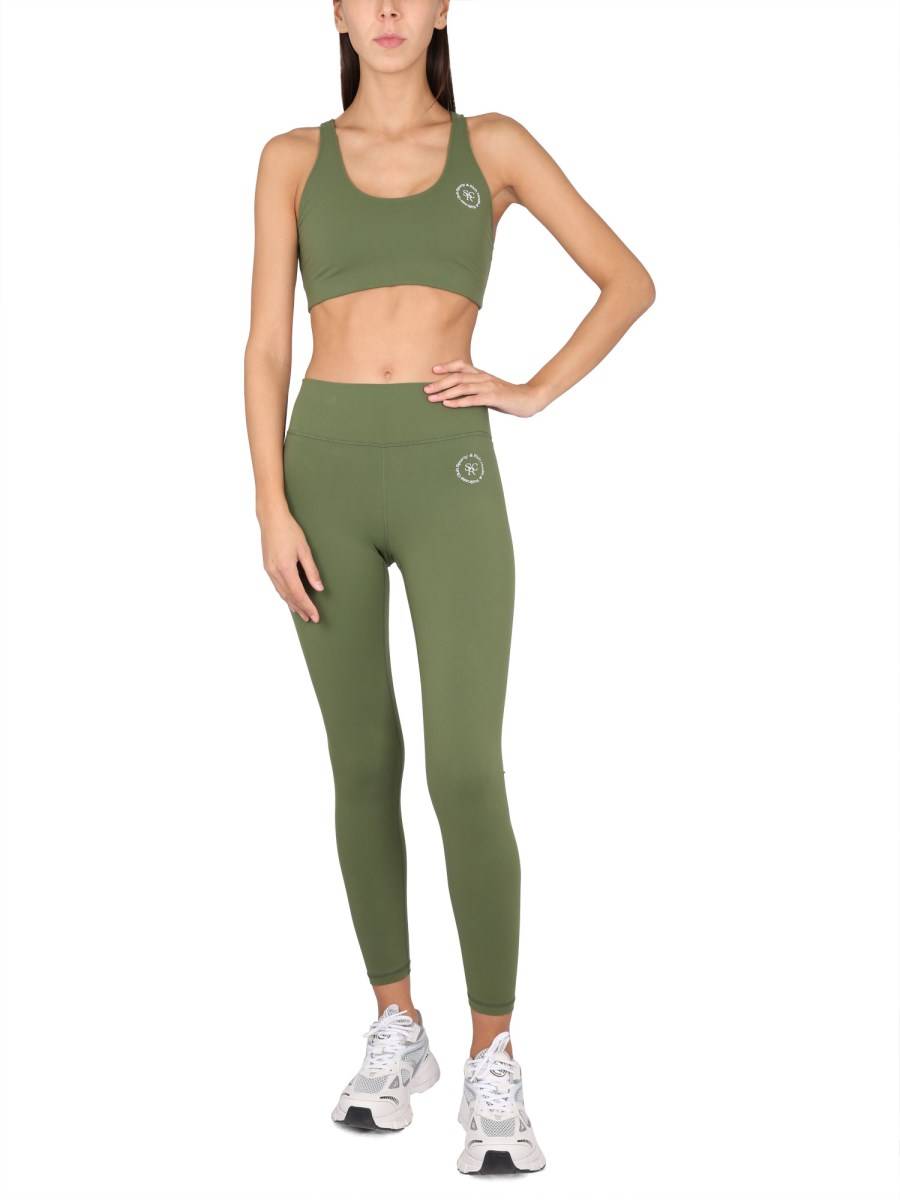 SPORTY&RICH TOP SPORTIVO IN NYLON CON STAMPA LOGO