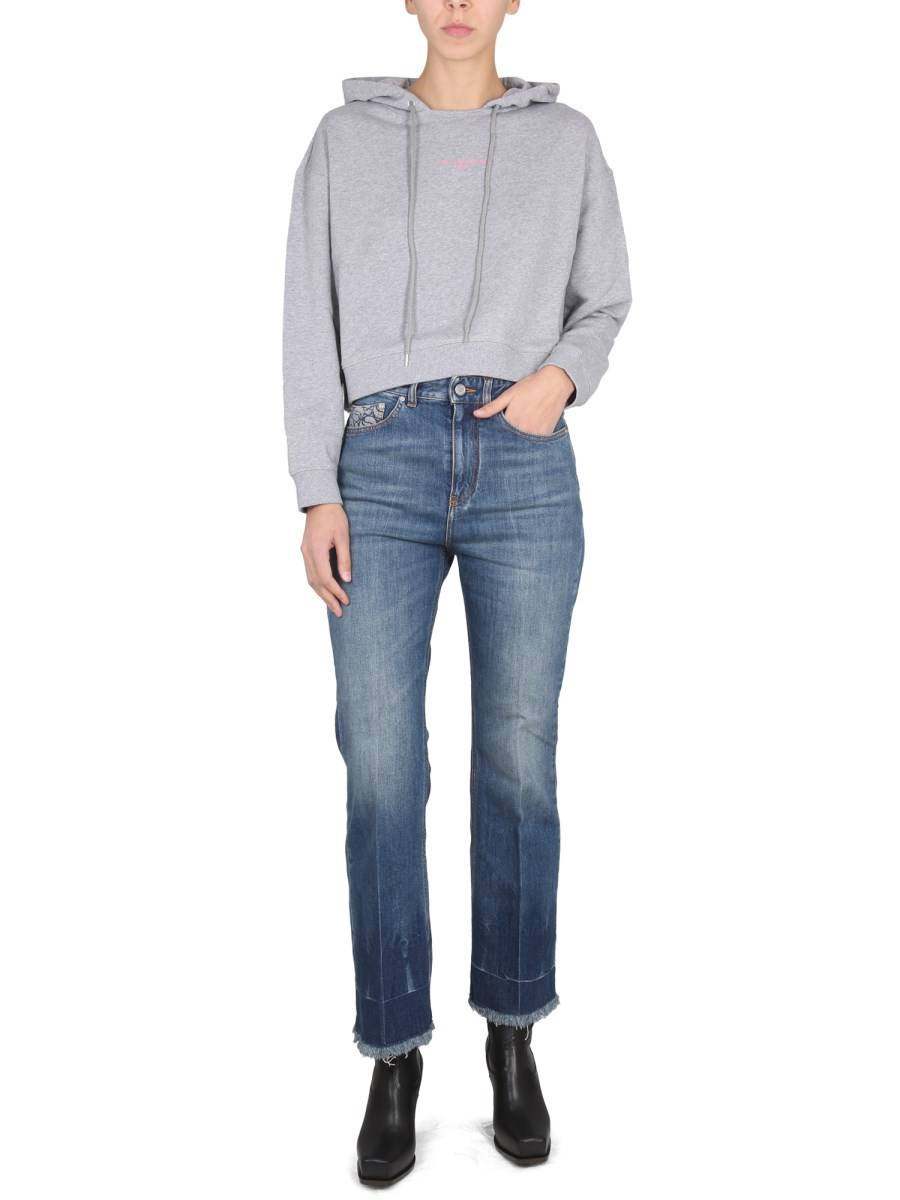 STELLA McCARTNEY FELPA IN COTONE CON RICAMO LOGO
