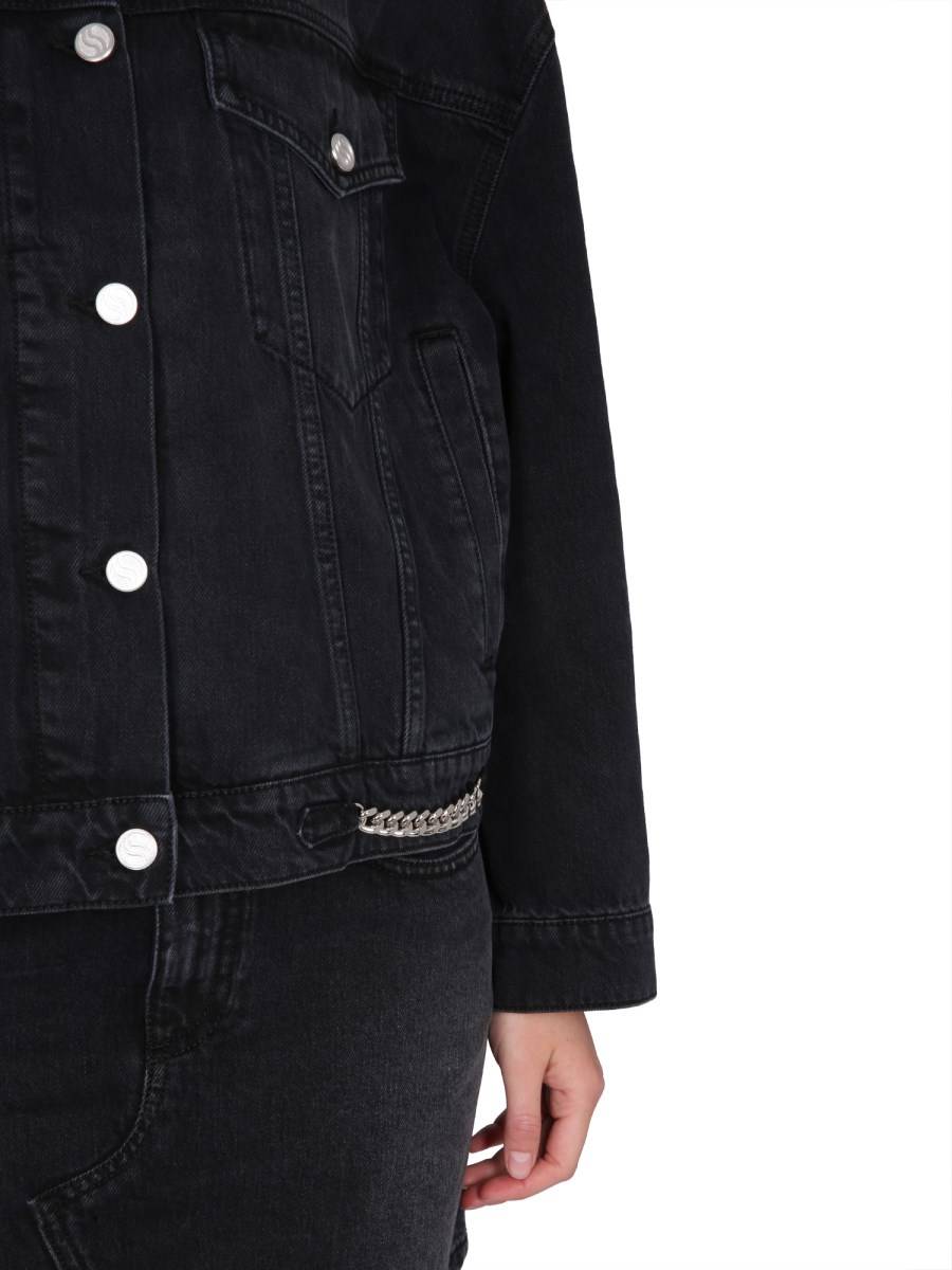 STELLA McCARTNEY GIACCA TIE DYE IN DENIM DI COTONE