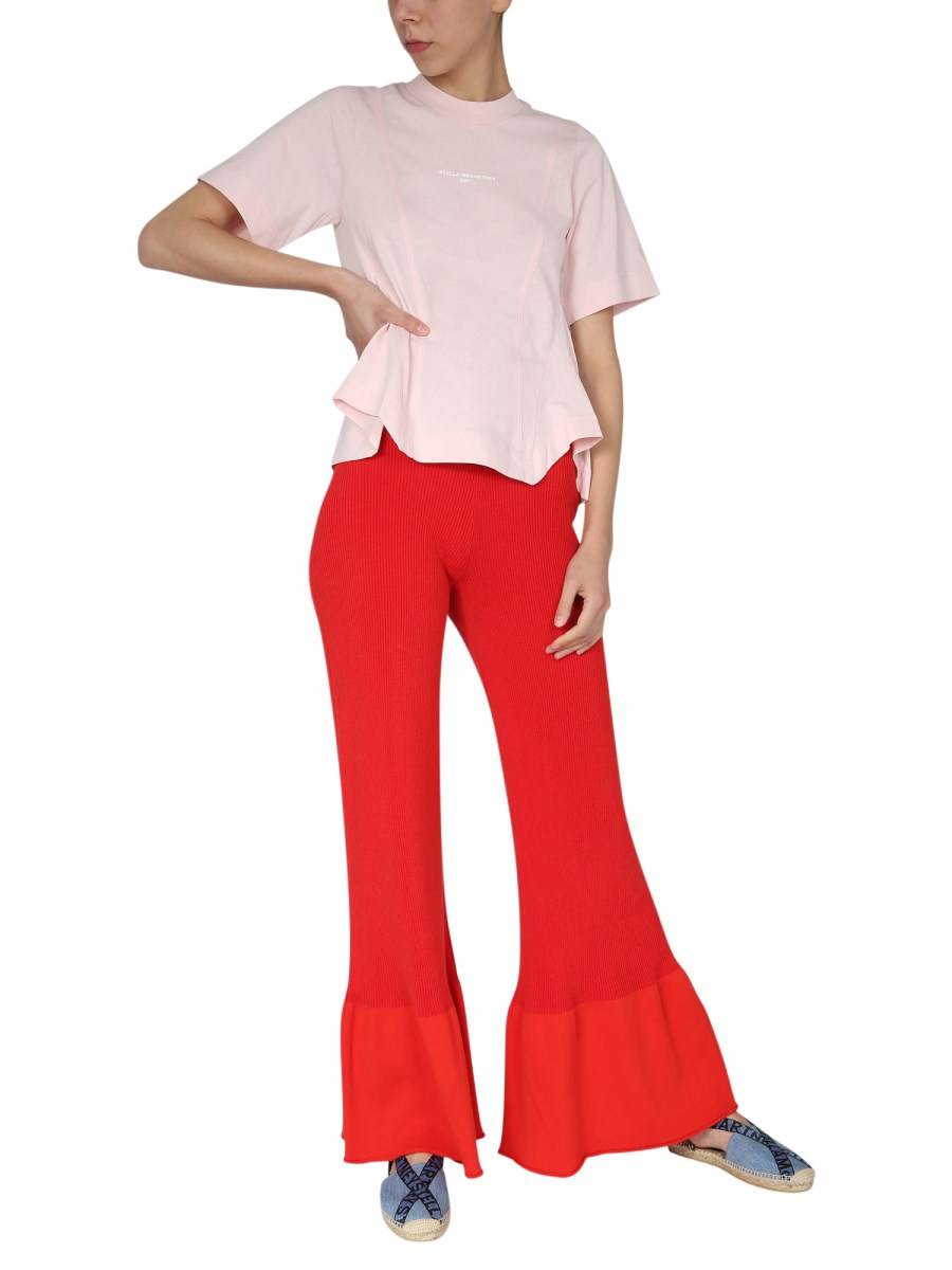 STELLA McCARTNEY T- SHIRT IN COTONE CON STAMPA LOGO