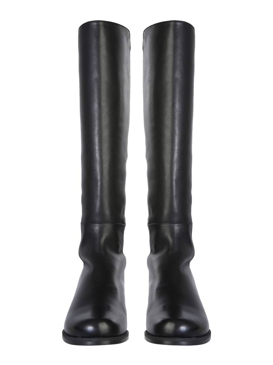 STUART WEITZMAN STIVALE 5050 IN PELLE E TESSUTO ELASTICIZZATO