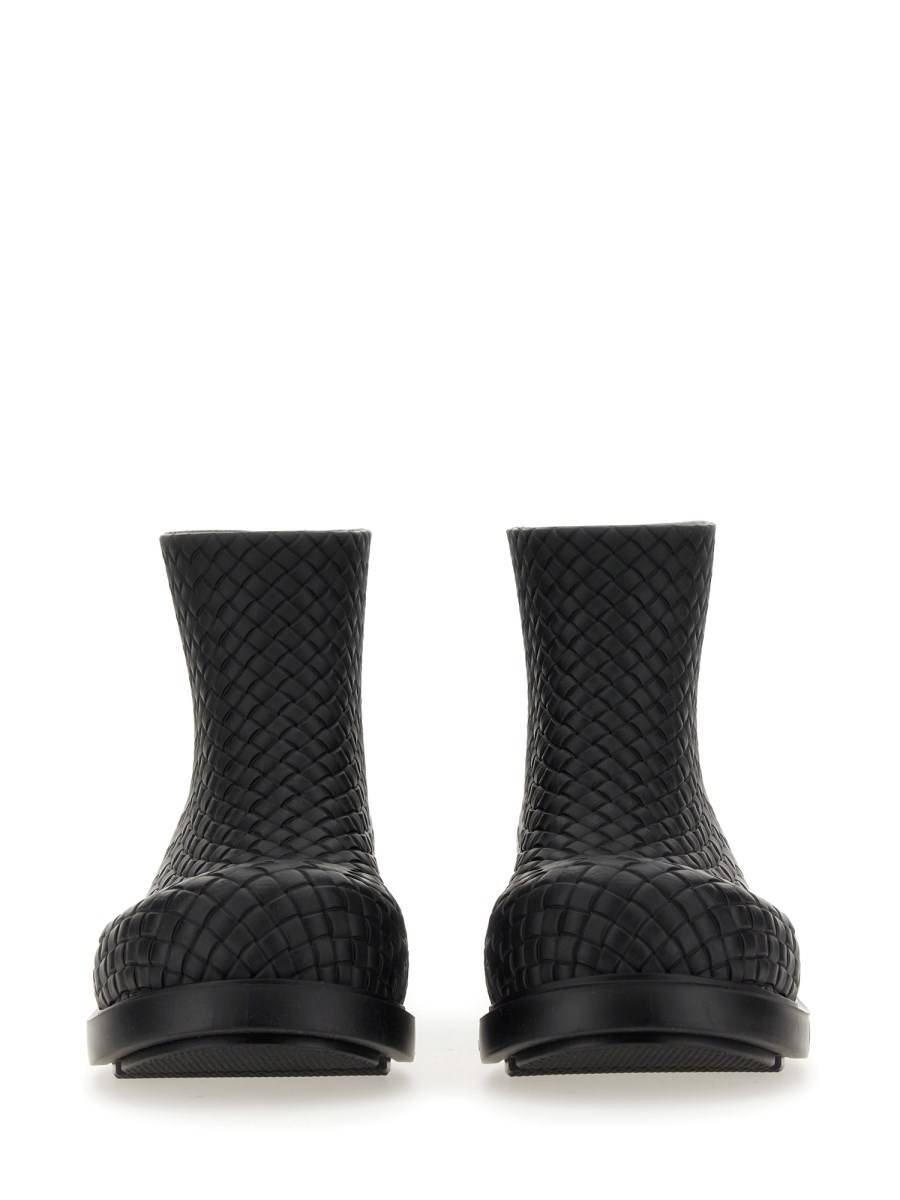 BOTTEGA VENETA STIVALE FIREMAN IN PELLE CON MOTIVO INTRECCIO