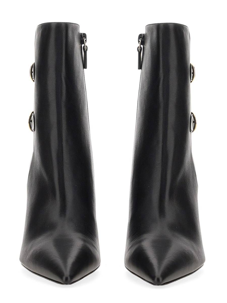 STUART WEITZMAN STIVALETTO SALOON 100 WEDGE IN PELLE