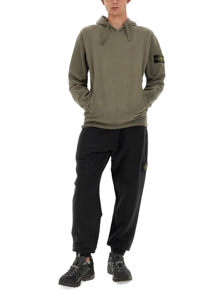STONE ISLAND FELPA CON CAPPUCCIO