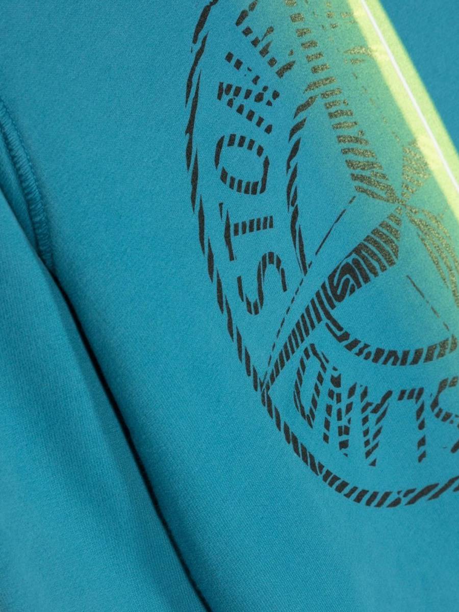 STONE ISLAND FELPA GIROCOLLO LOGO GRAFICO