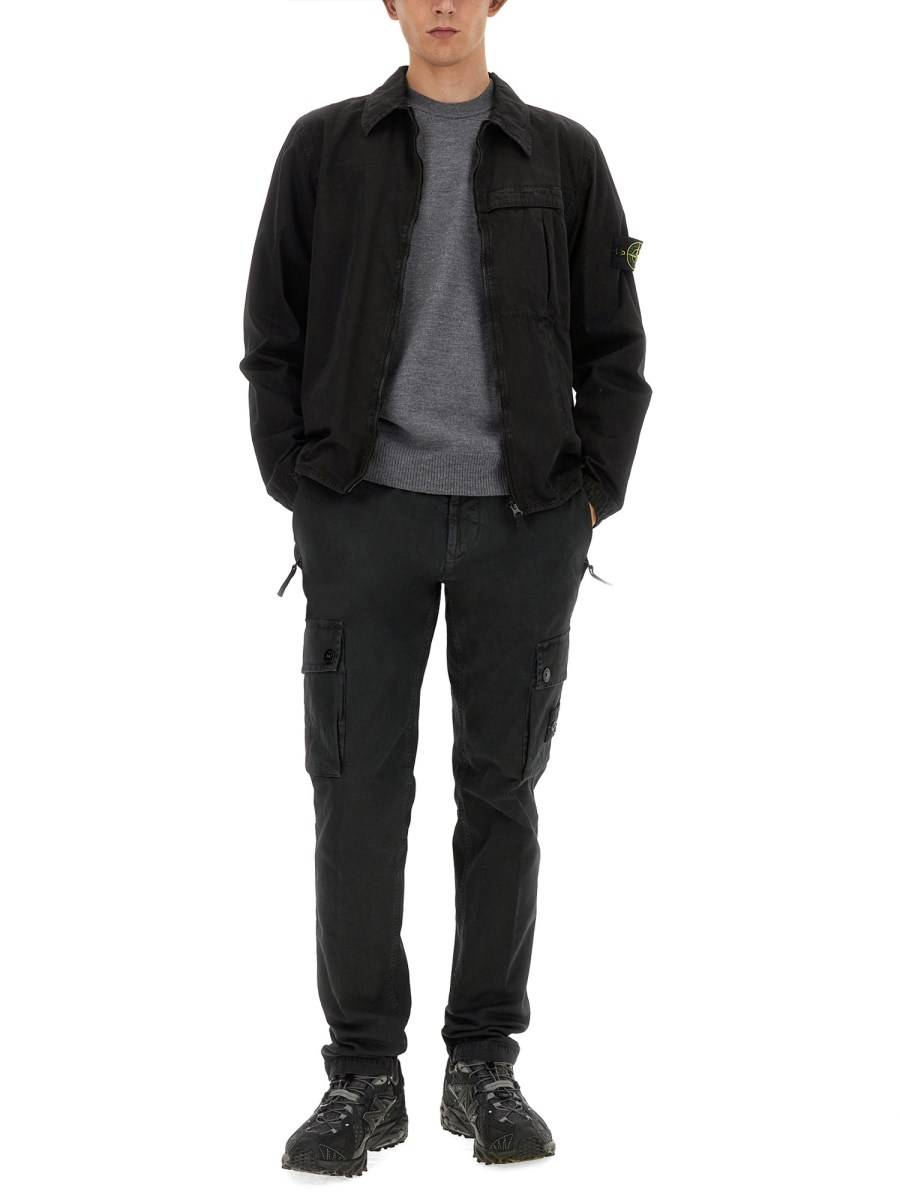 STONE ISLAND GIACCA CAMICIA IN COTONE