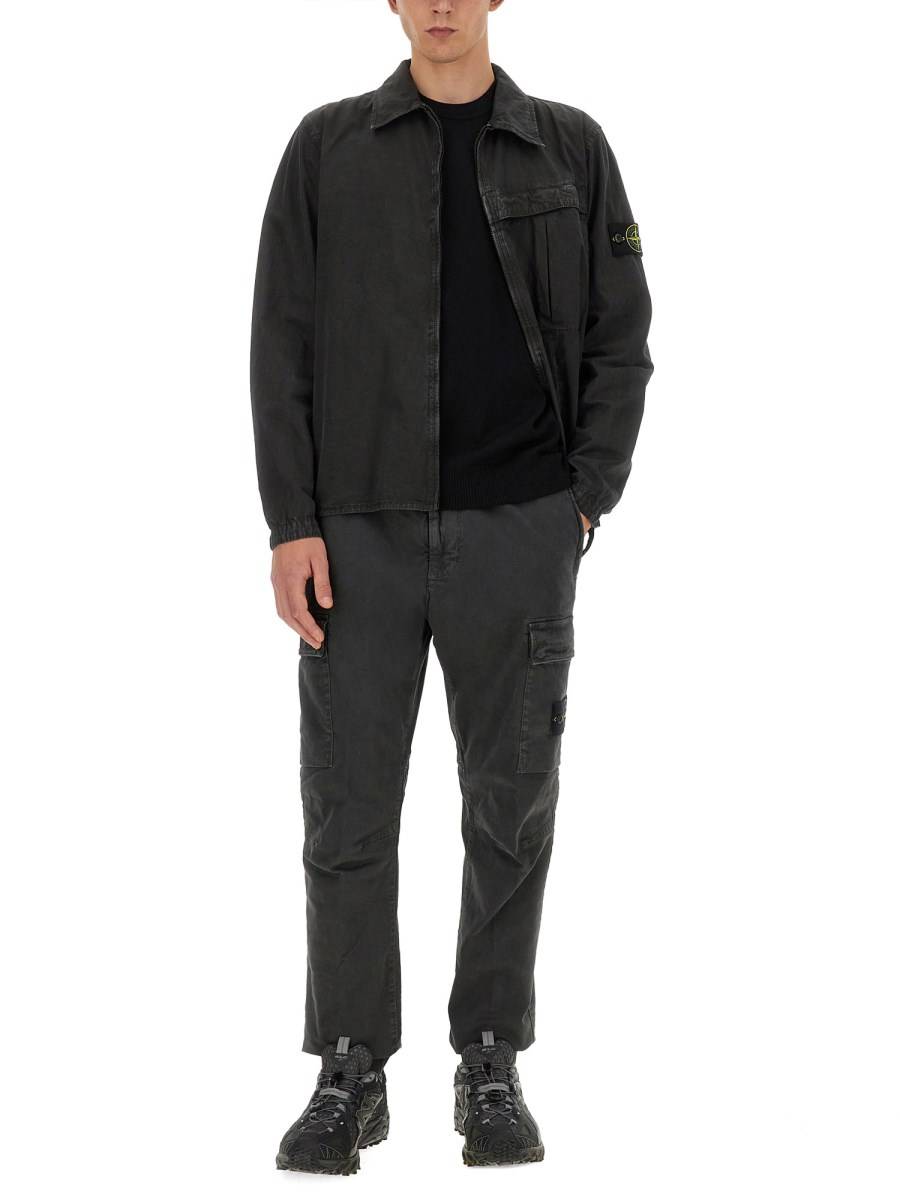 STONE ISLAND GIACCA CAMICIA IN COTONE