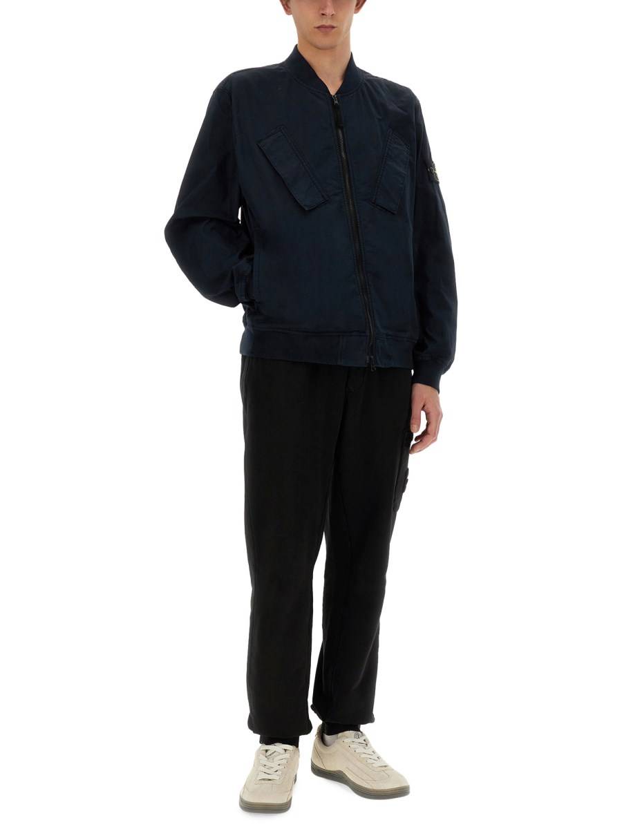 STONE ISLAND GIACCA CON PATCH LOGO