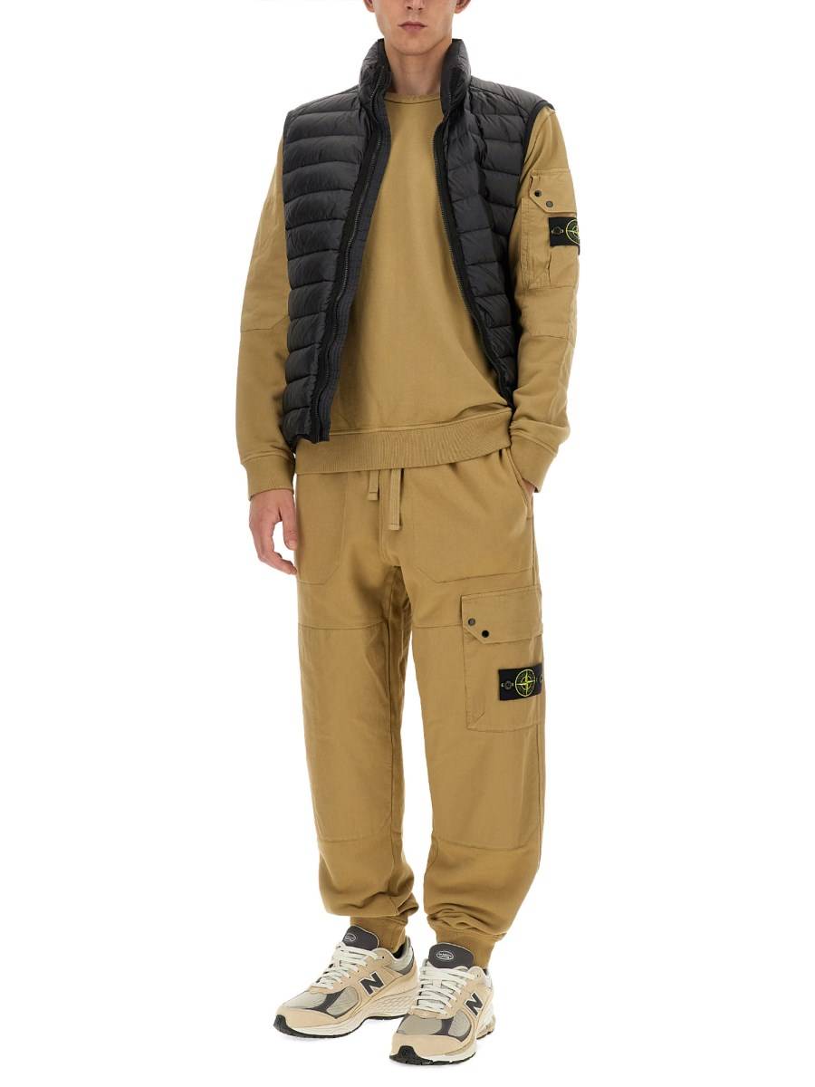 STONE ISLAND GILET PIUMINO CON LOGO
