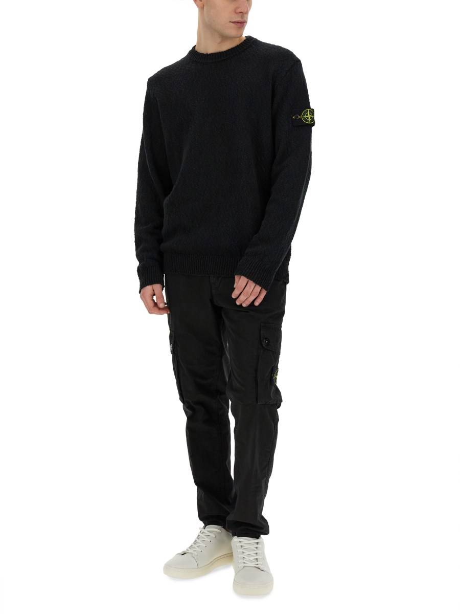 STONE ISLAND MAGLIA IN COTONE CON LOGO