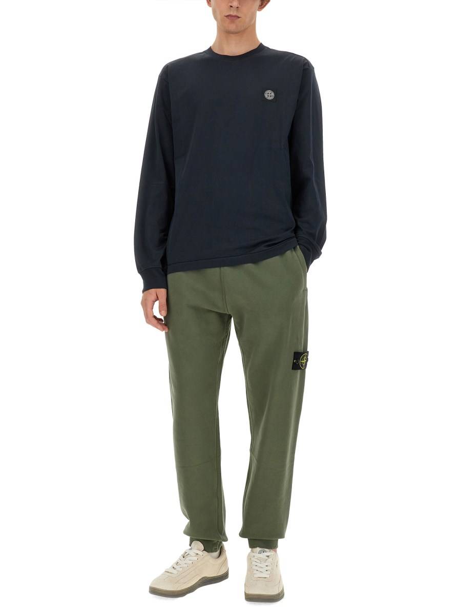 STONE ISLAND PANTALONE JOGGING IN COTONE