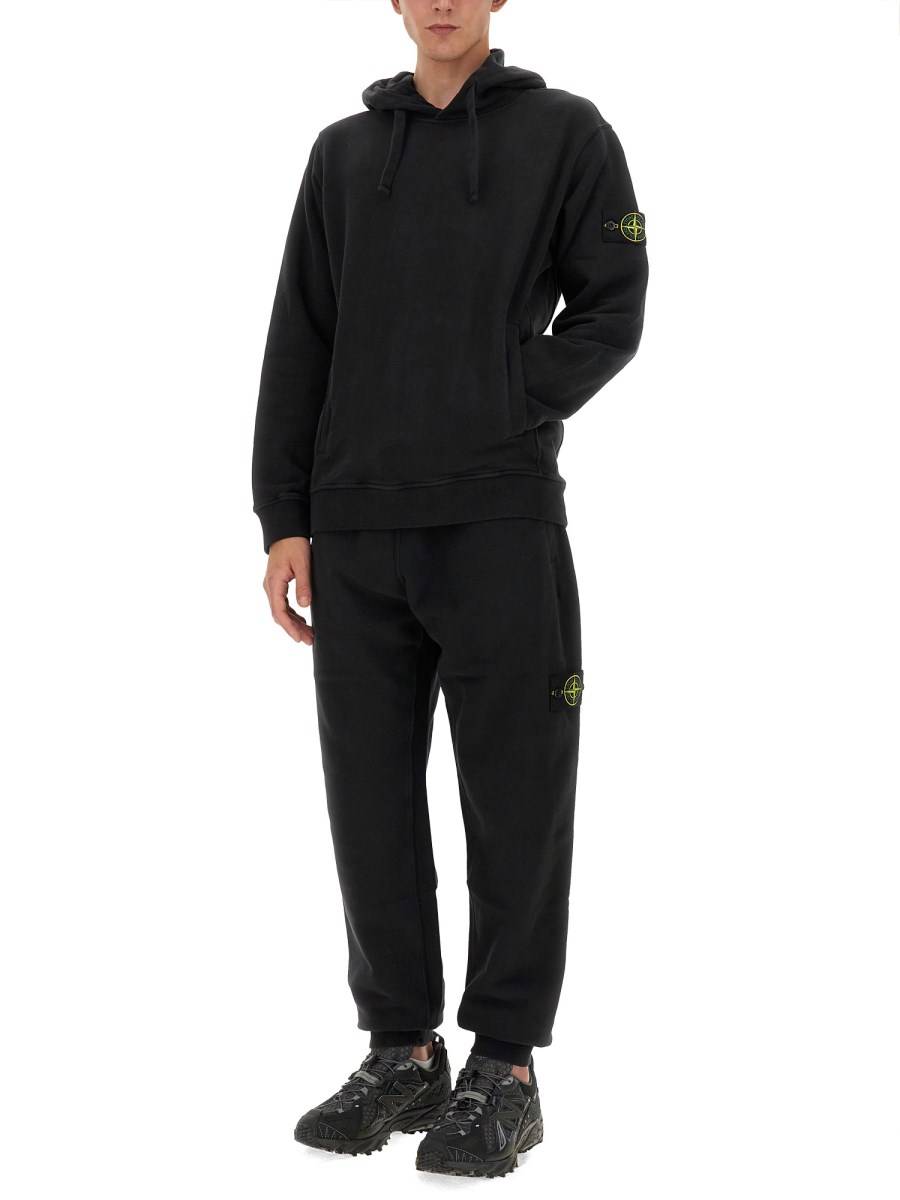 STONE ISLAND PANTALONE JOGGING IN COTONE