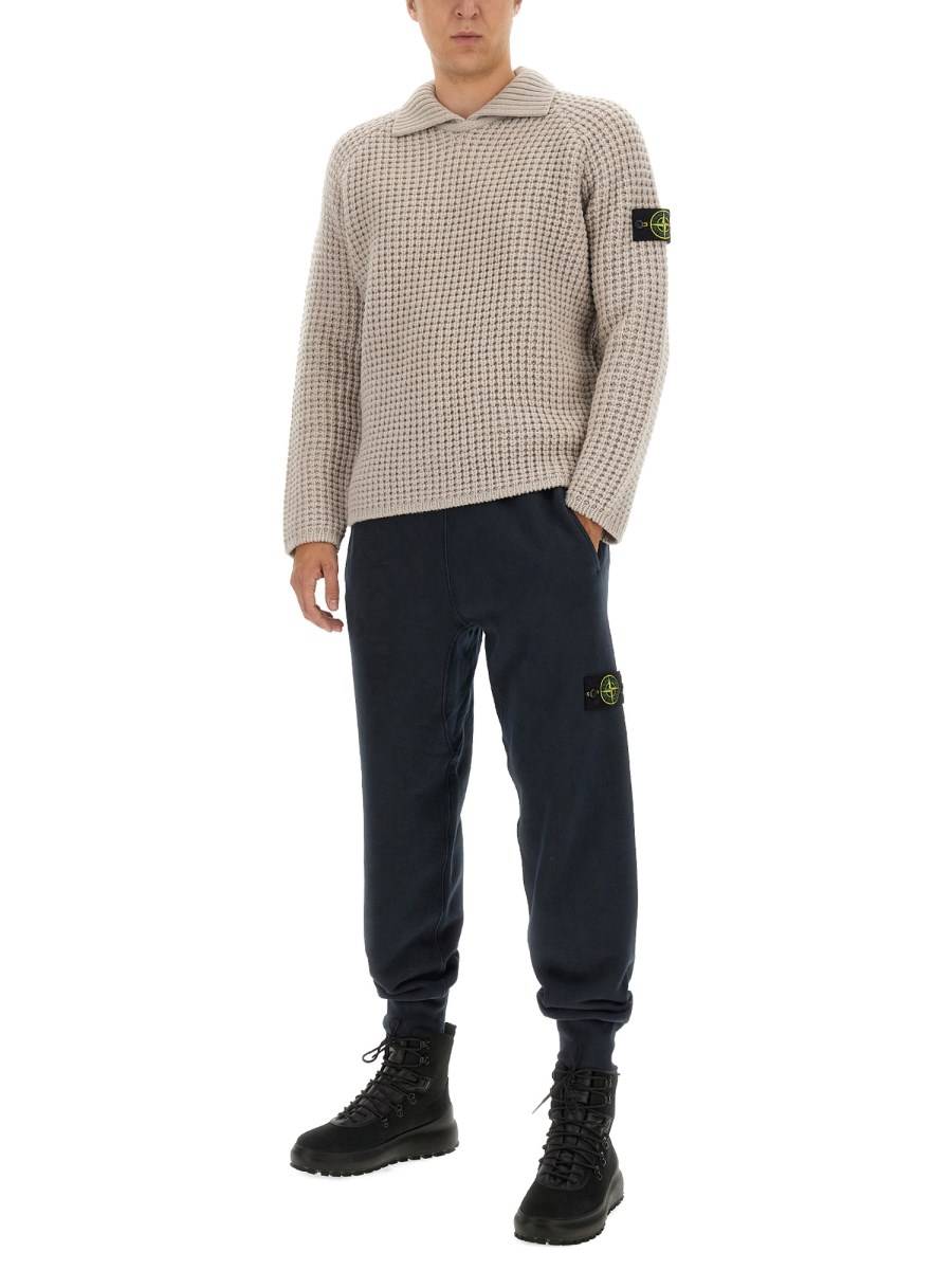 STONE ISLAND PANTALONE JOGGING IN COTONE