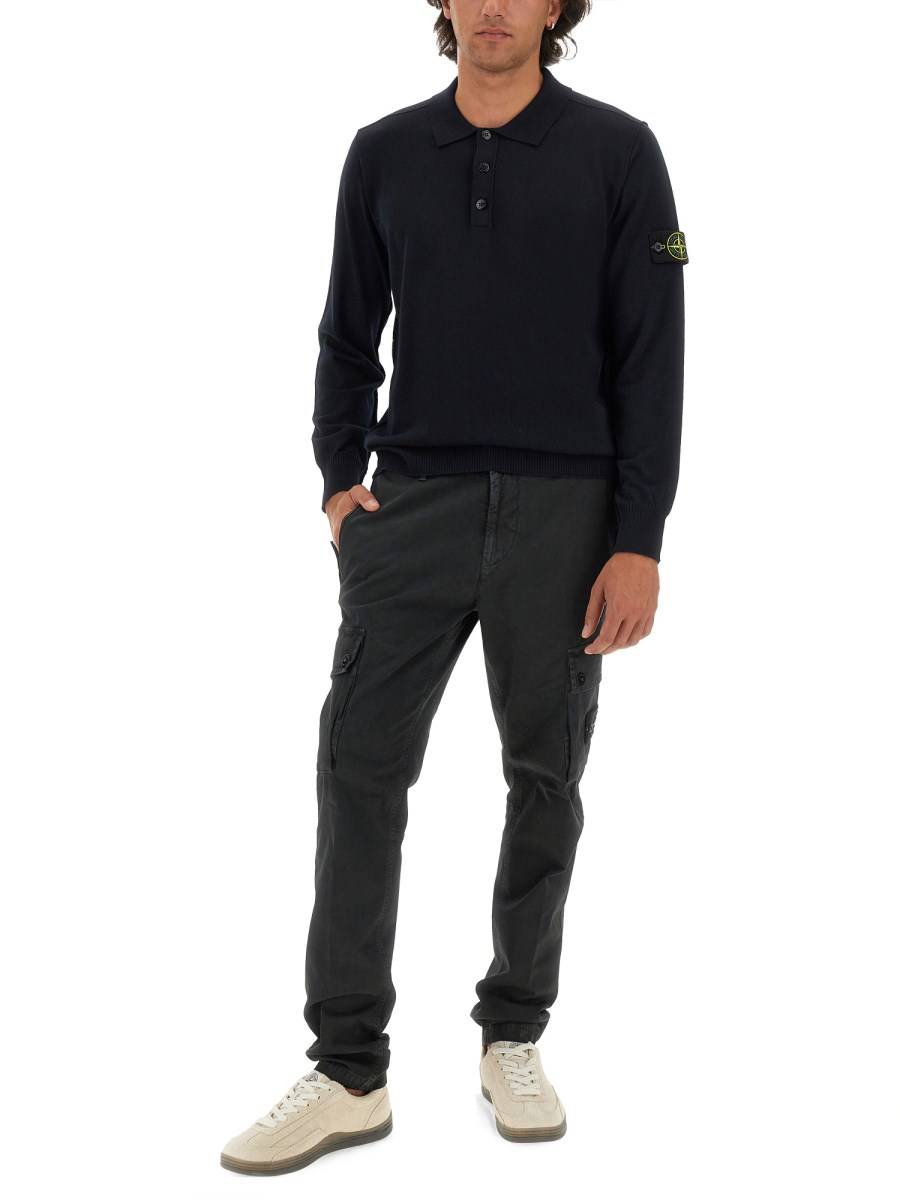 STONE ISLAND POLO IN MAGLIA CON PATCH LOGO