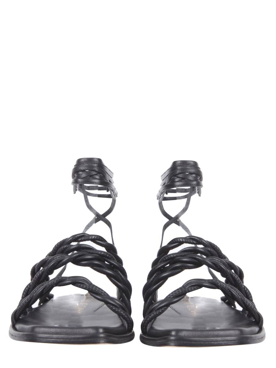 STUART WEITZMAN SANDALO CALYPSO IN PELLE CON LACCI