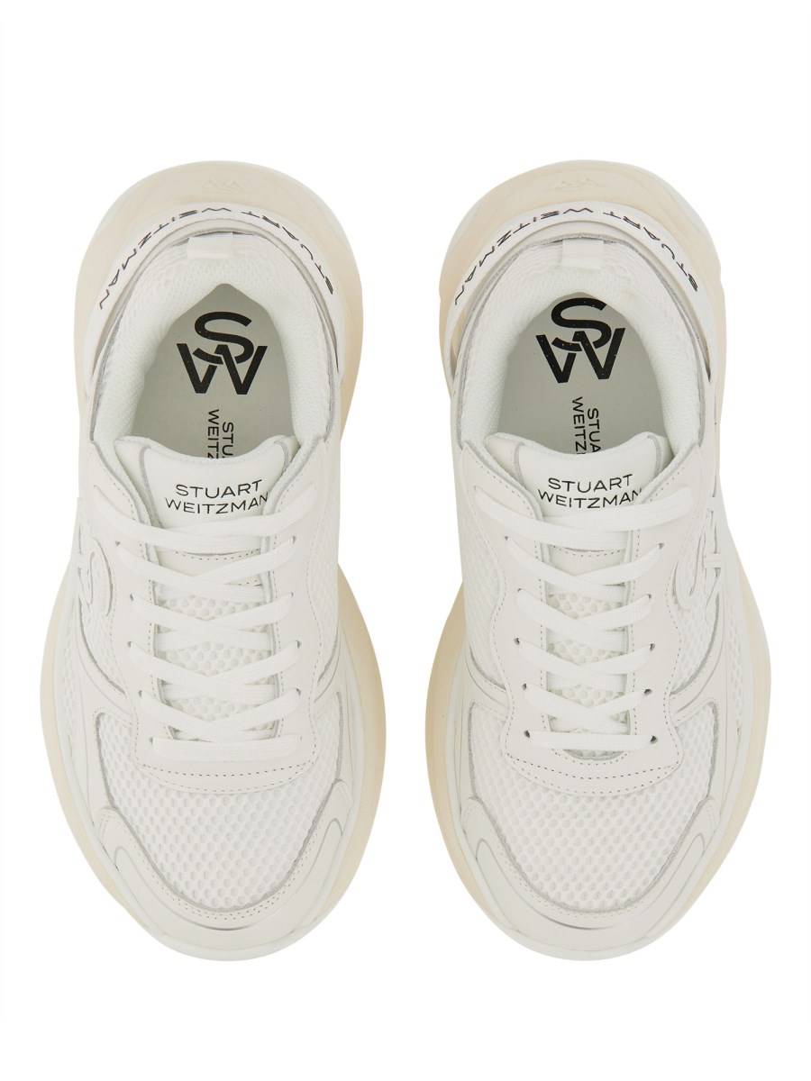 STUART WEITZMAN SNEAKER IN PELLE CON LOGO