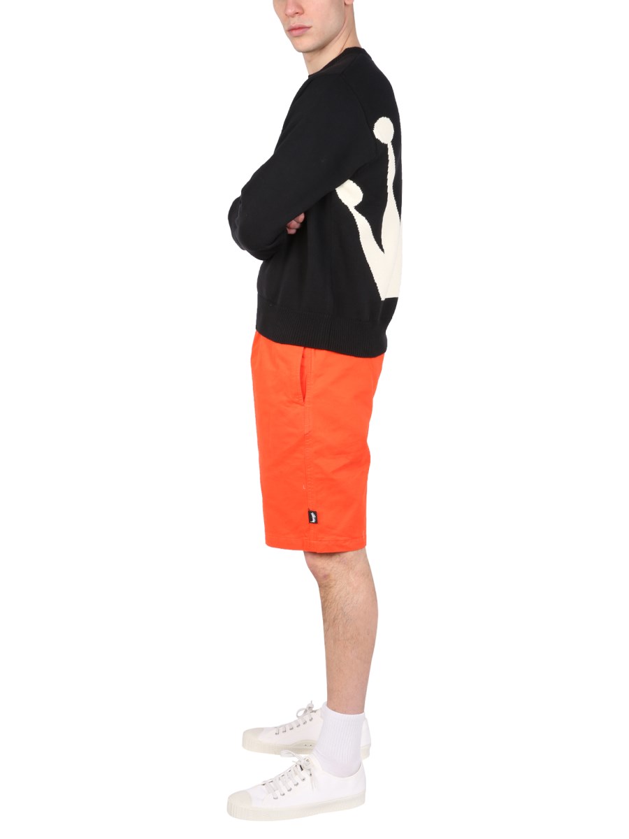 STUSSY BERMUDA IN COTONE CON LOGO