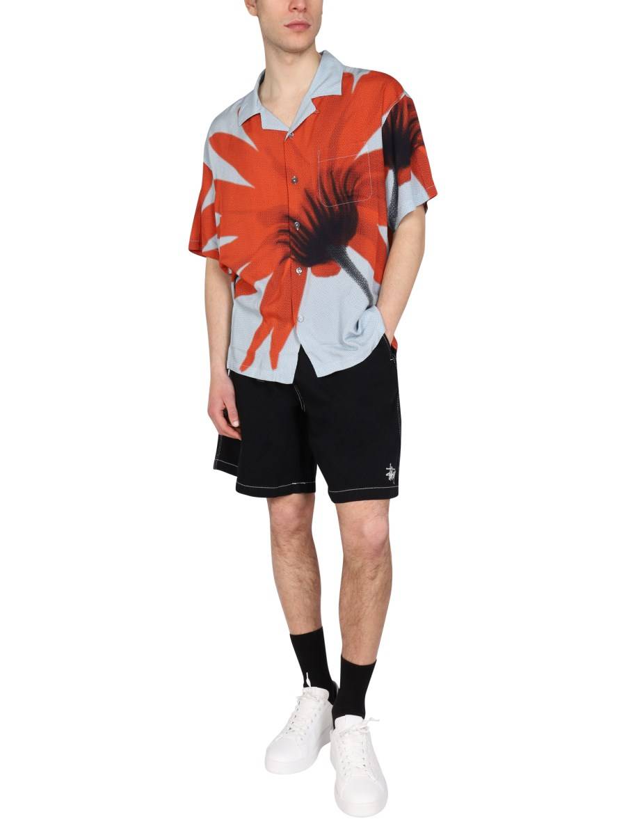 STUSSY CAMICIA IN VISCOSA CON MOTIVO FLOREALE