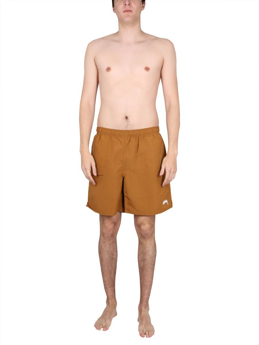 STUSSY COSTUME BOXER IN NYLON CON RICAMO LOGO
