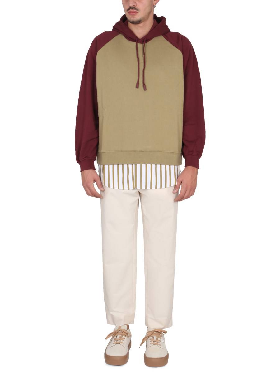 SUNNEI FELPA CON CAMICIA IN JERSEY DI COTONE