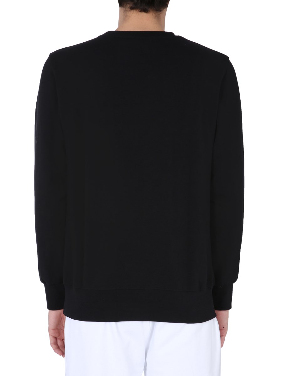 DISCLAIMER T-SHIRT A MANICHE LUNGHE IN COTONE CON STAMPA LOGO