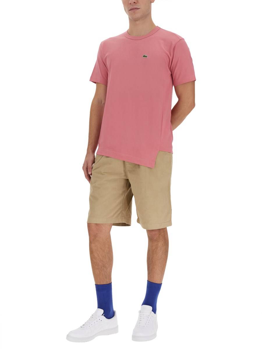 COMME DES GARCONS SHIRT T-SHIRT COMME DES GARCONS X LACOSTE ASIMMETRICA