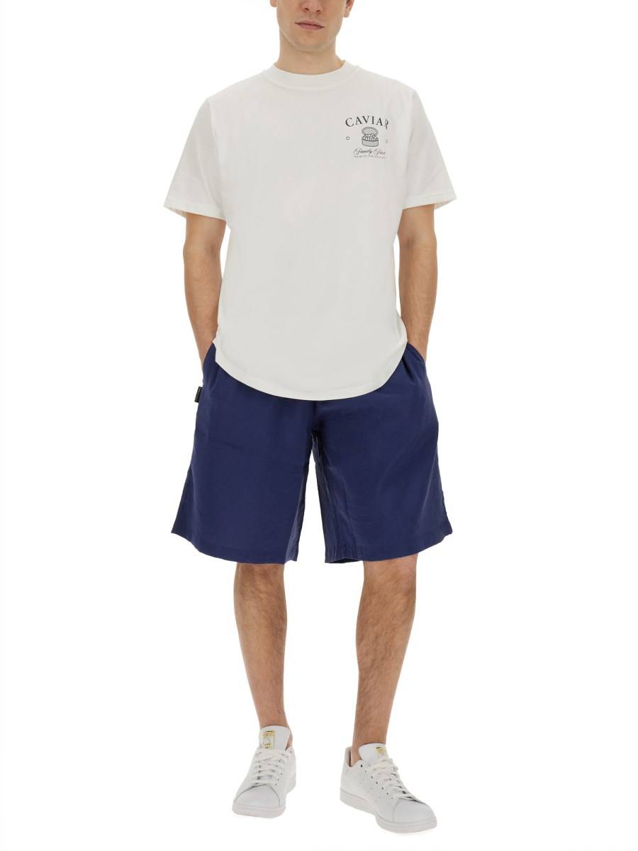 FAMILY FIRST T-SHIRT CON STAMPA "CAVIAR" IN JERSEY DI COTONE