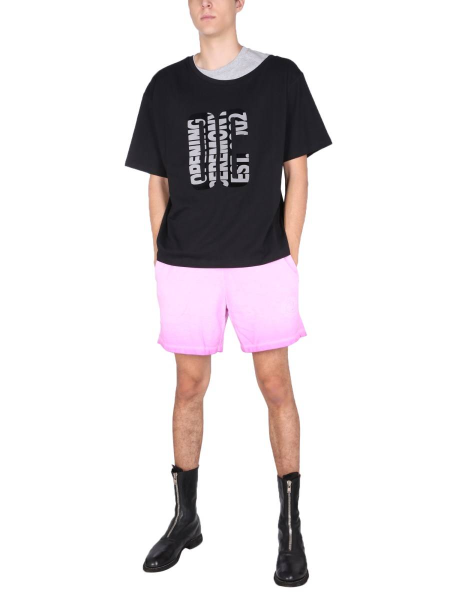 OPENING CEREMONY T-SHIRT DOUBLE COLLAR IN JERSEY DI COTONE