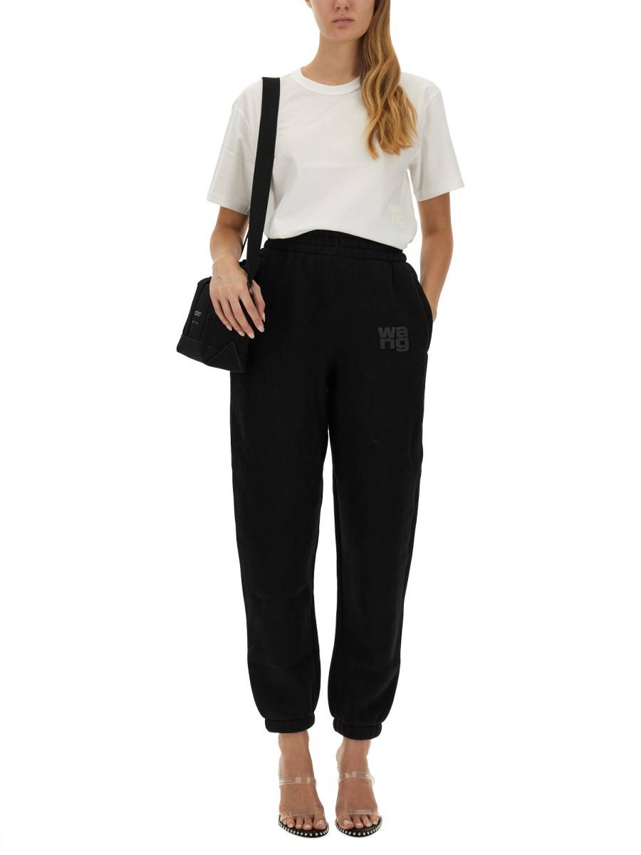 ALEXANDERWANG.T T-SHIRT ESSENTIAL IN JERSEY DI COTONE CON LOGO PUFF