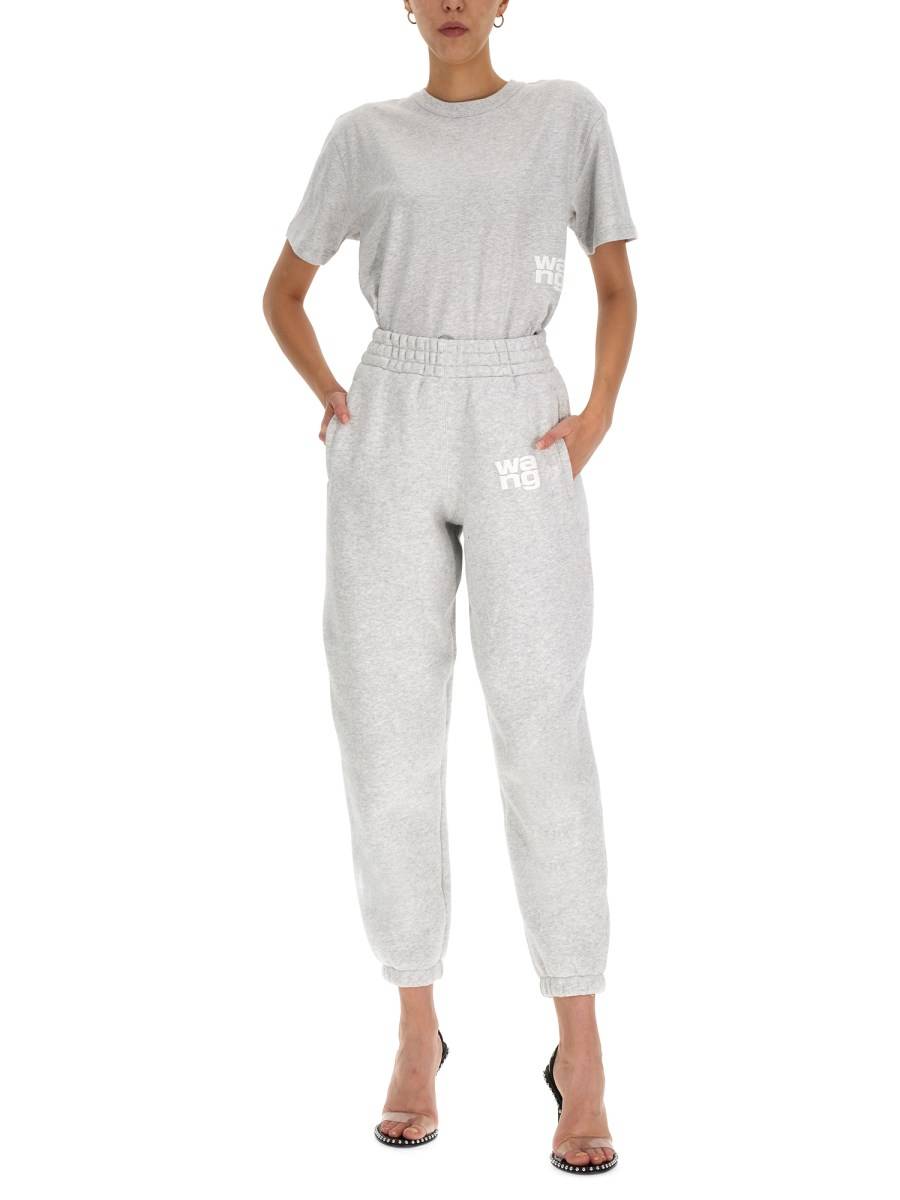 ALEXANDERWANG.T T-SHIRT ESSENTIAL IN JERSEY DI COTONE CON LOGO PUFF