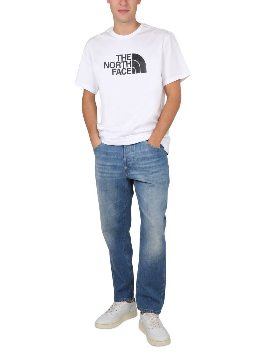 THE NORTH FACE T-SHIRT GIROCOLLO IN JERSEY DI COTONE CON STAMPA LOGO