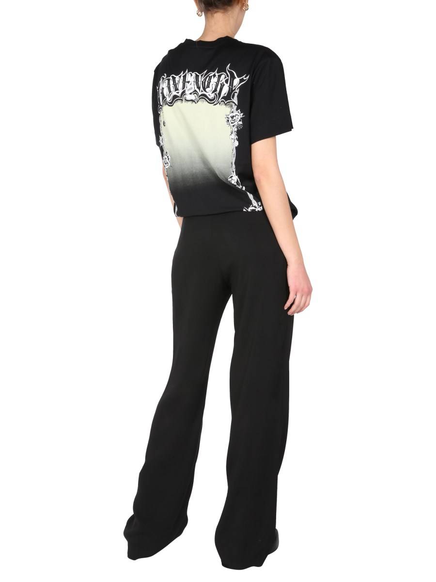 GIVENCHY T-SHIRT GIROCOLLO IN JERSEY DI COTONE CON STAMPA