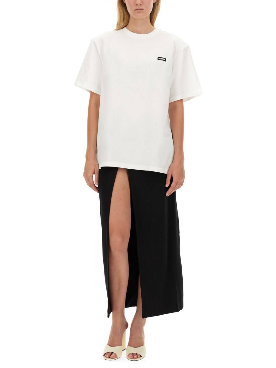 ROTATE BIRGER CHRISTENSEN T-SHIRT IN COTONE CON LOGO