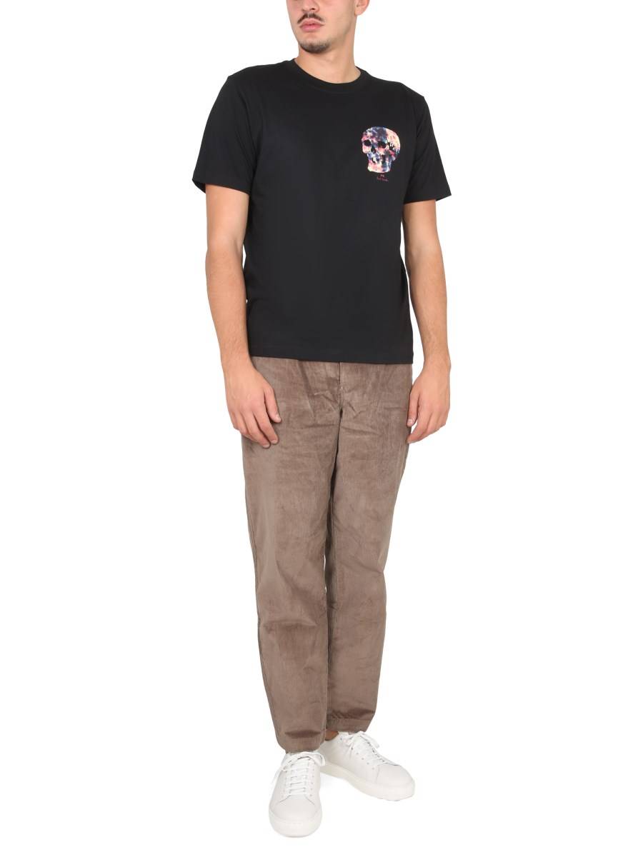 PS BY PAUL SMITH T-SHIRT IN COTONE CON STAMPA TIE DYE SKULL