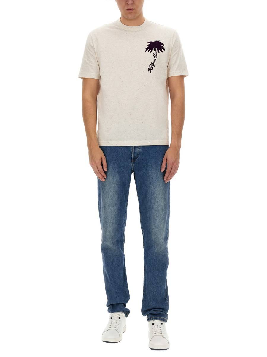 PS BY PAUL SMITH T-SHIRT IN JERSEY DI COTONE CON LOGO
