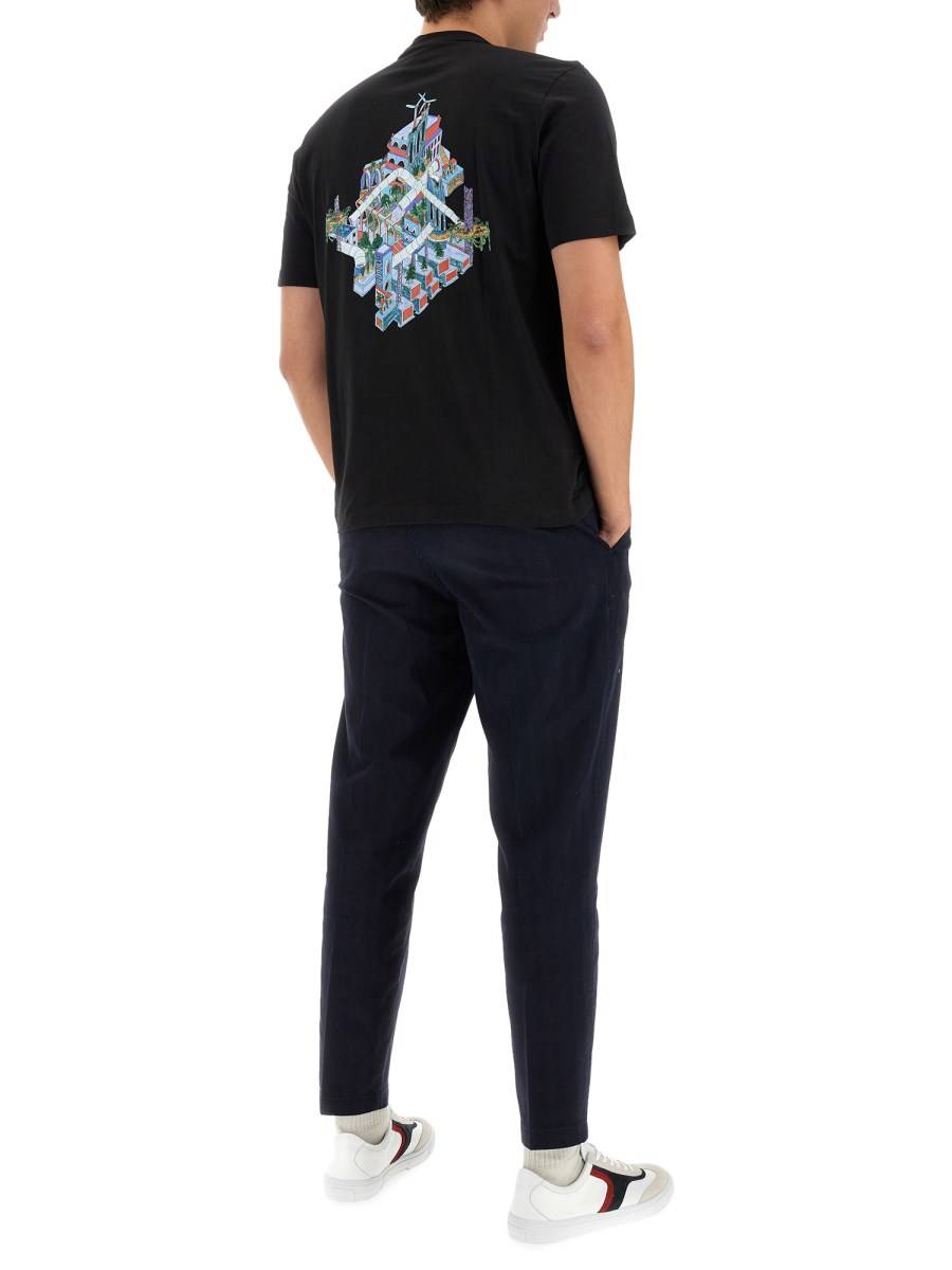 PS BY PAUL SMITH T-SHIRT IN JERSEY DI COTONE CON LOGO