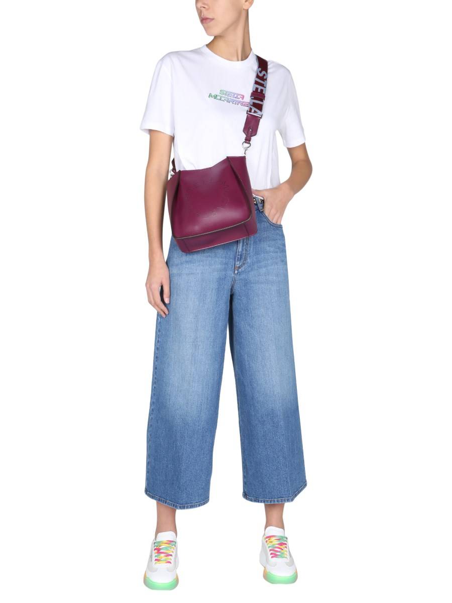STELLA McCARTNEY T-SHIRT IN JERSEY DI COTONE CON LOGO IN GEL