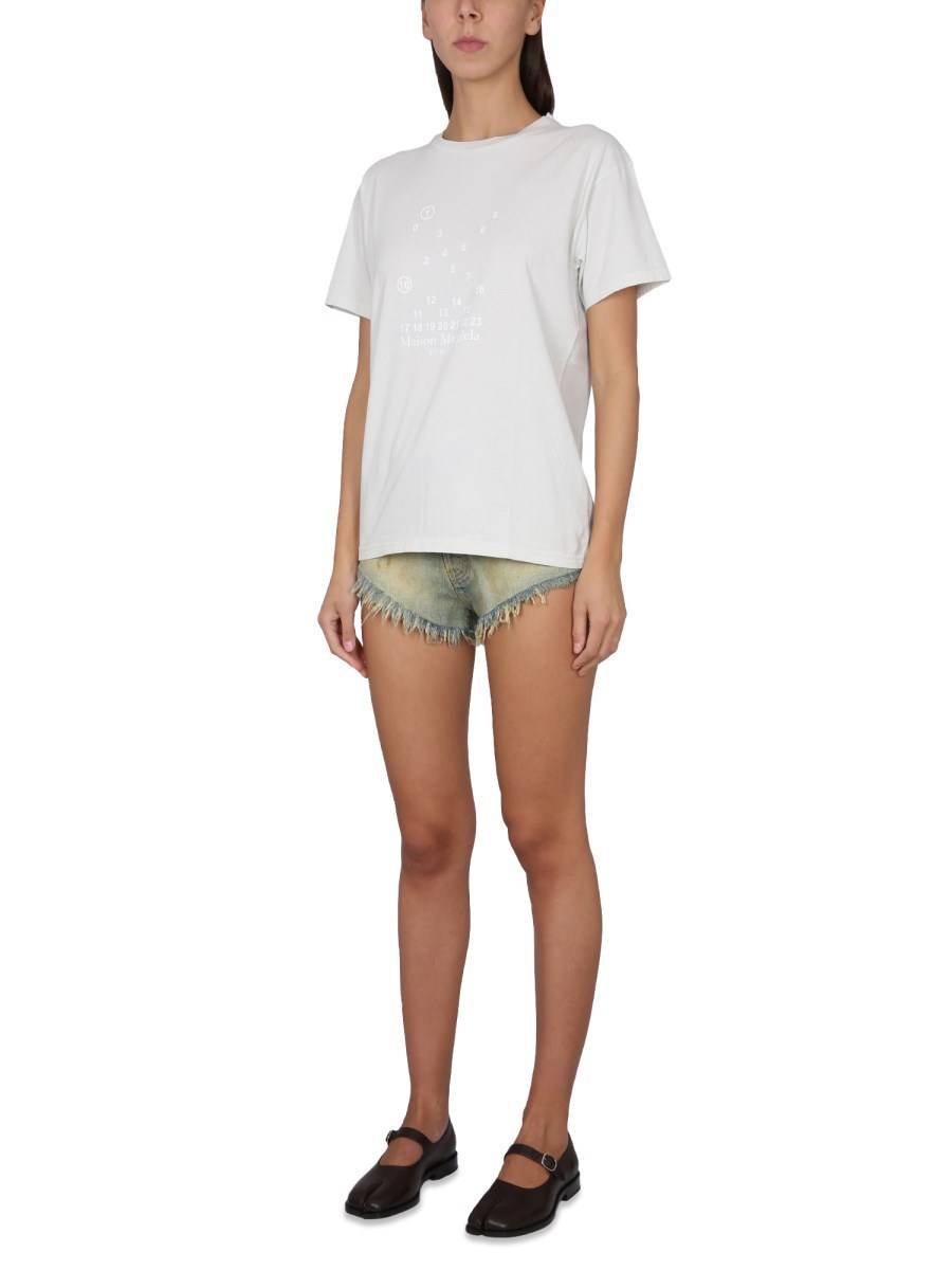MAISON MARGIELA T-SHIRT IN JERSEY DI COTONE CON LOGO