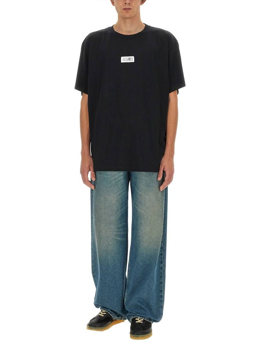 MM6 MAISON MARGIELA T-SHIRT IN JERSEY DI COTONE CON LOGO