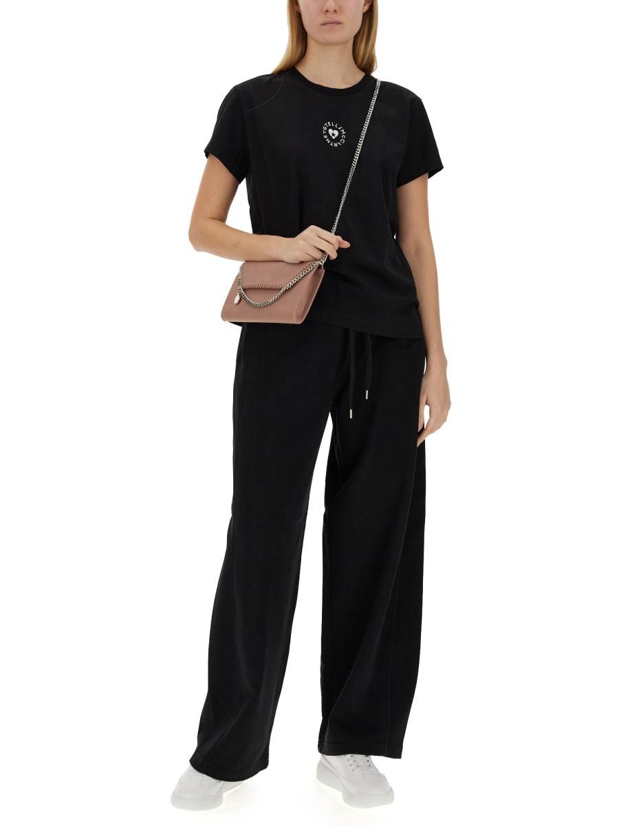 STELLA McCARTNEY T-SHIRT IN JERSEY DI COTONE CON LOGO