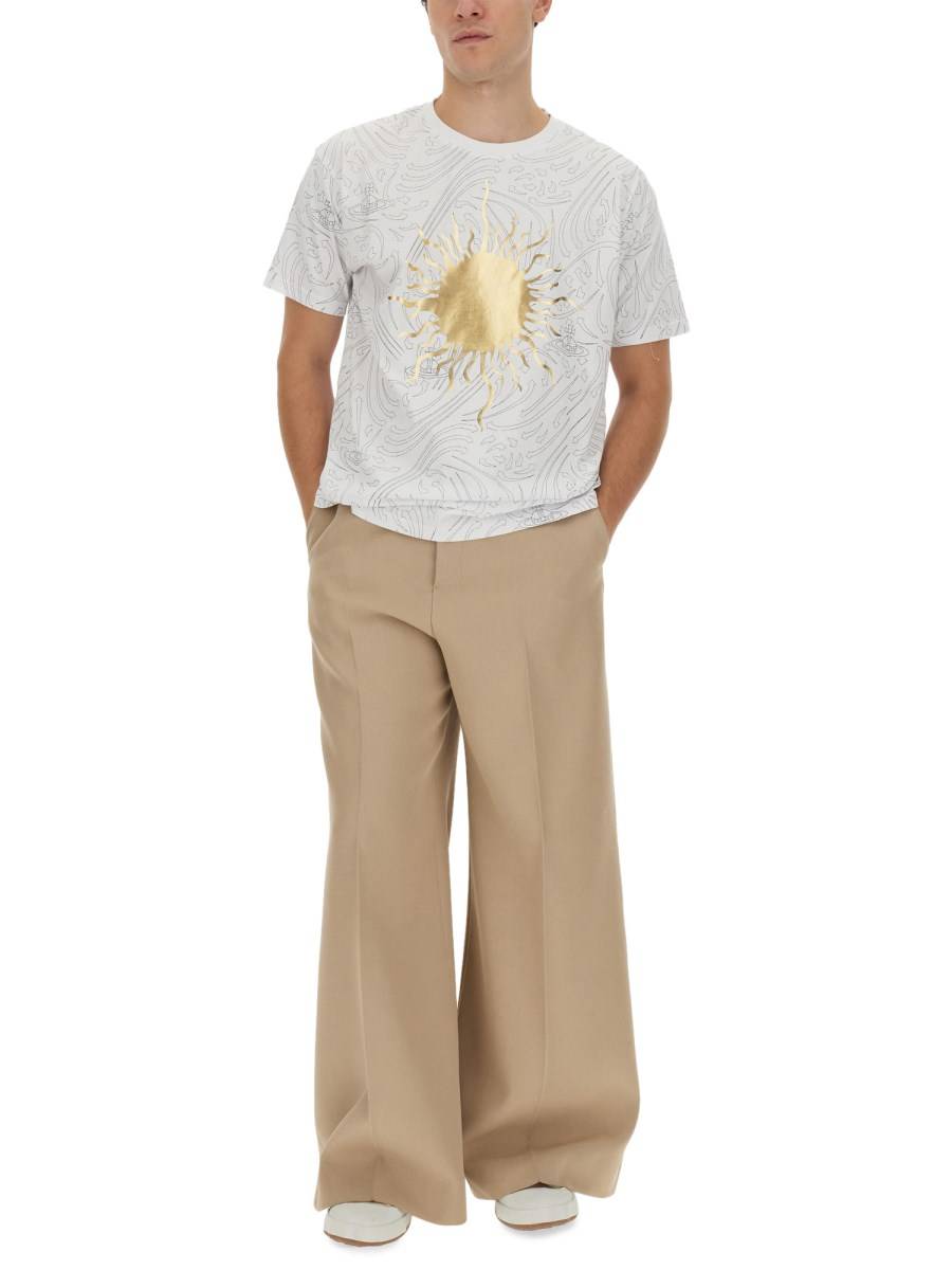 VIVIENNE WESTWOOD T-SHIRT IN JERSEY DI COTONE CON LOGO