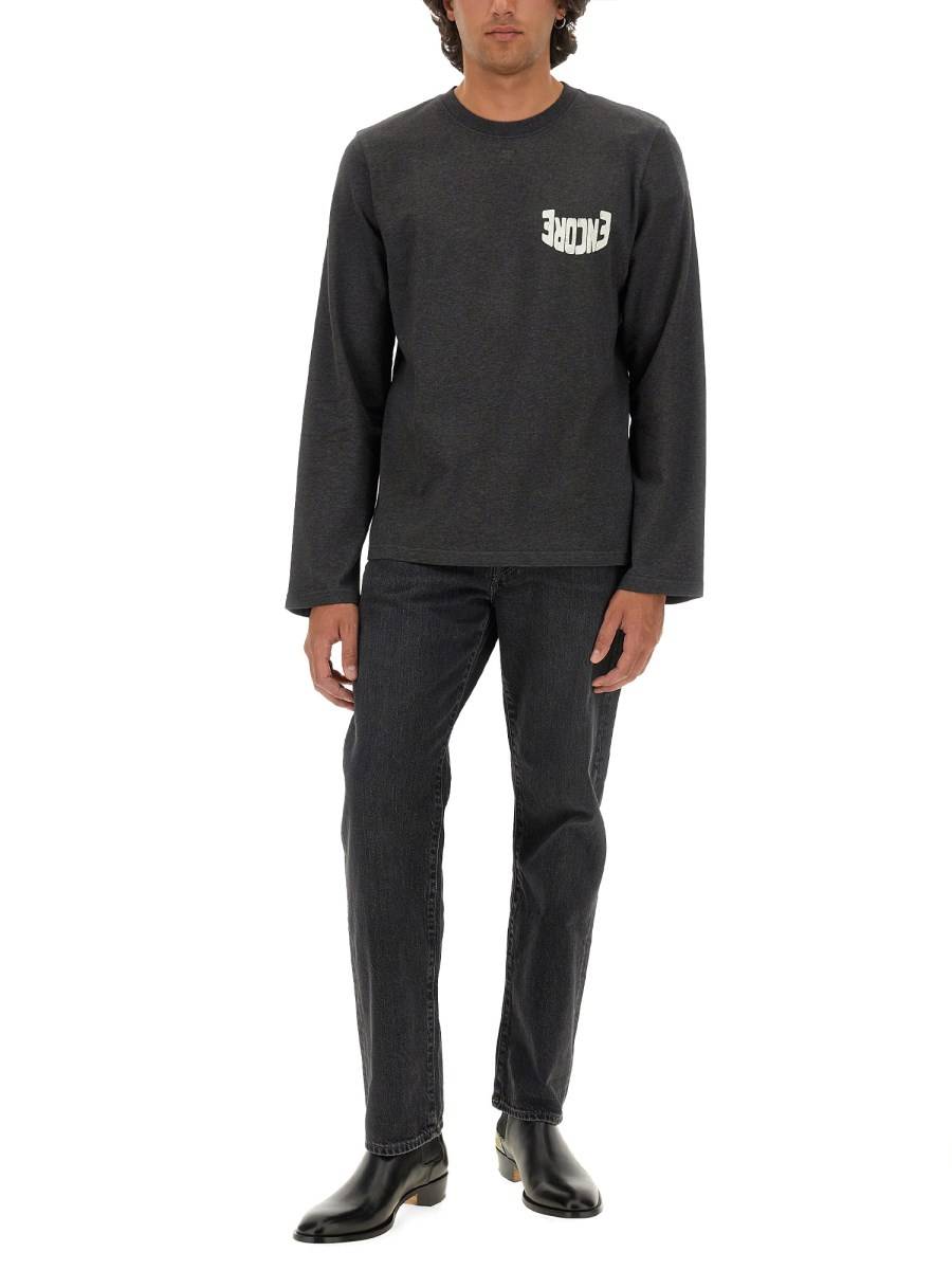 COURREGES T-SHIRT IN JERSEY DI COTONE CON PATCH LOGO