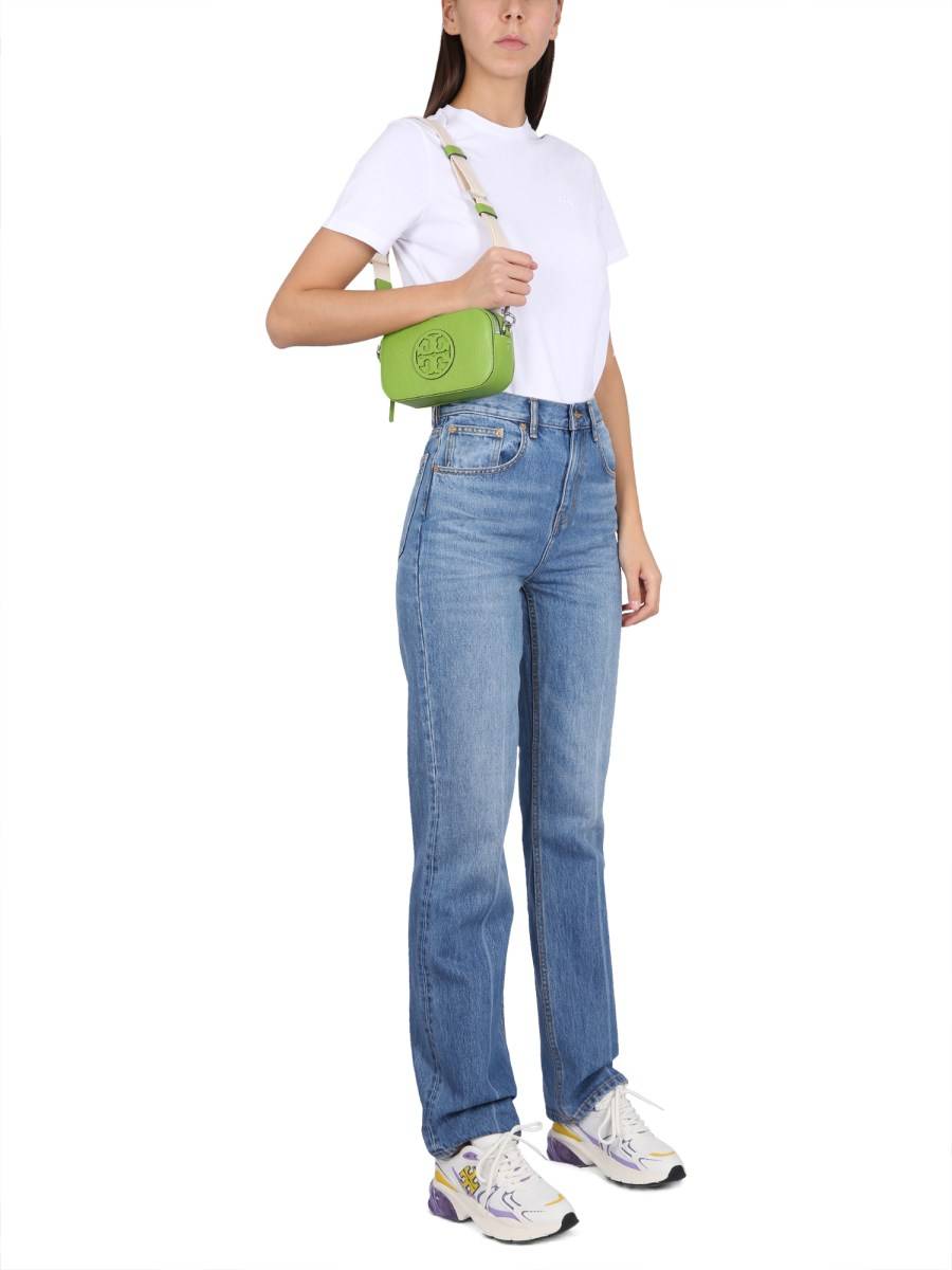 TORY BURCH T-SHIRT IN JERSEY DI COTONE CON PATCH LOGO