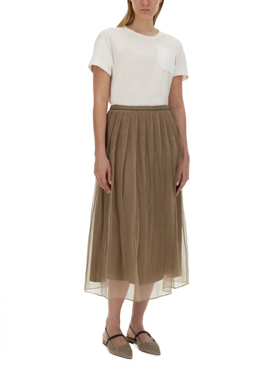 BRUNELLO CUCINELLI T-SHIRT IN JERSEY DI COTONE CON SHINY TAB