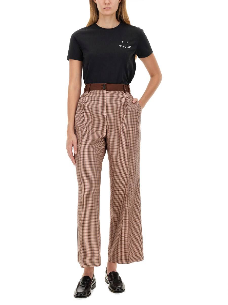PS BY PAUL SMITH T-SHIRT IN JERSEY DI COTONE CON STAMPA LOGO