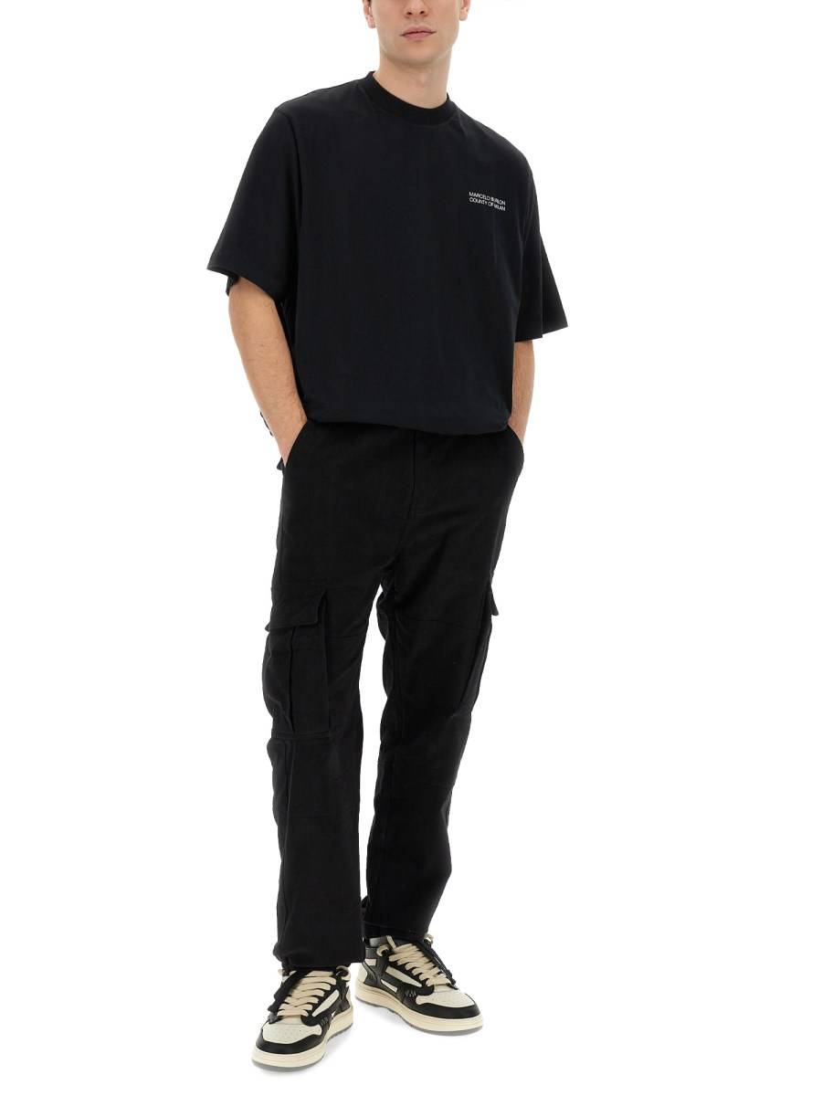 MARCELO BURLON COUNTY OF MILAN T-SHIRT IN JERSEY DI COTONE CON STAMPA LOGO