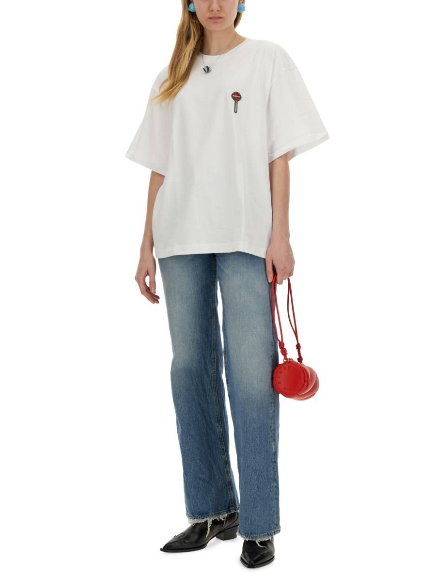 FIORUCCI T-SHIRT IN JERSEY DI COTONE CON STAMPA LOLLIPOP