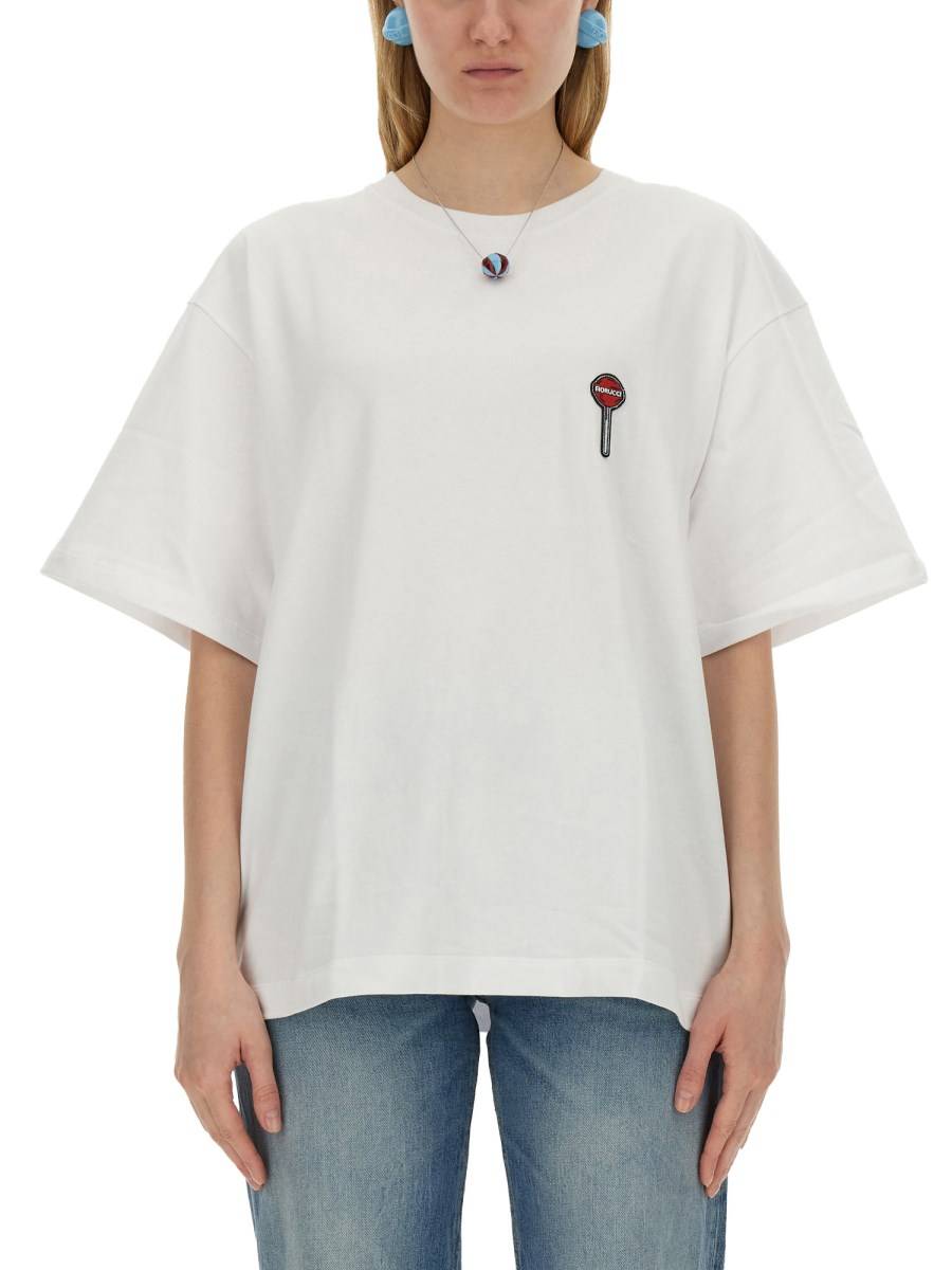 FIORUCCI T-SHIRT IN JERSEY DI COTONE CON STAMPA LOLLIPOP