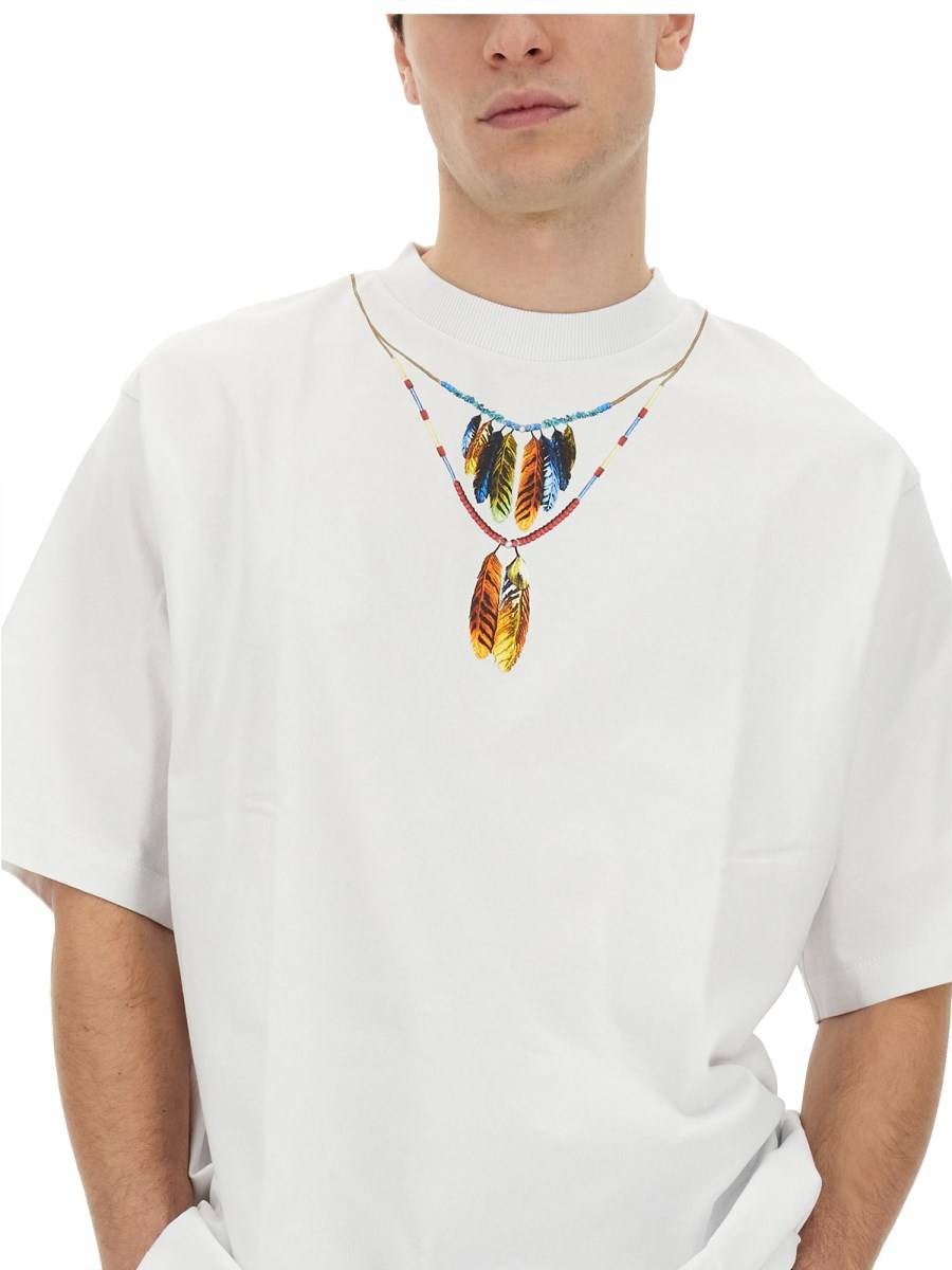 MARCELO BURLON COUNTY OF MILAN T-SHIRT IN JERSEY DI COTONE CON STAMPA