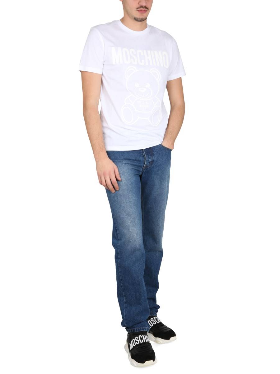 MOSCHINO T-SHIRT IN JERSEY ORGANICO MOSCHINO TEDDY BEAR